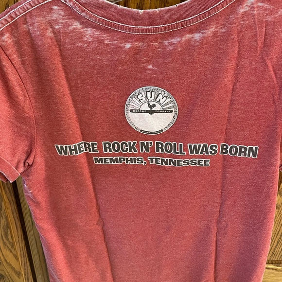 Recycled Karma Red Elvis Graphic Tee - Picture 6 of 7